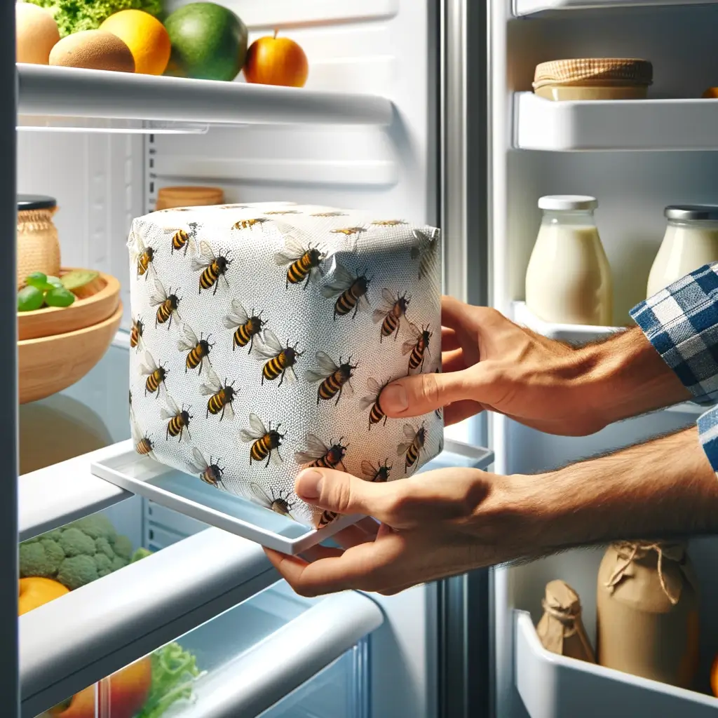 bee wrap dans un frigo